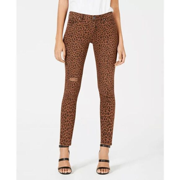 KUT FROM THE KLOTH Animal-print Donna Ankle Slim Skinny Jeans Size 4 - Picture 6 of 7